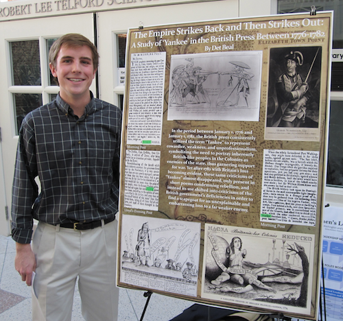 Det Beal '14 presenting his project from History 218